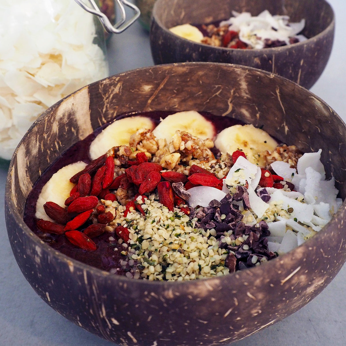 Kokosnøtt skål (6 stk.)